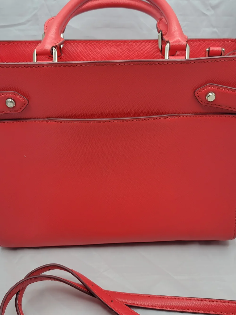 kate spade New York Red Structured Satchel With Long Strap